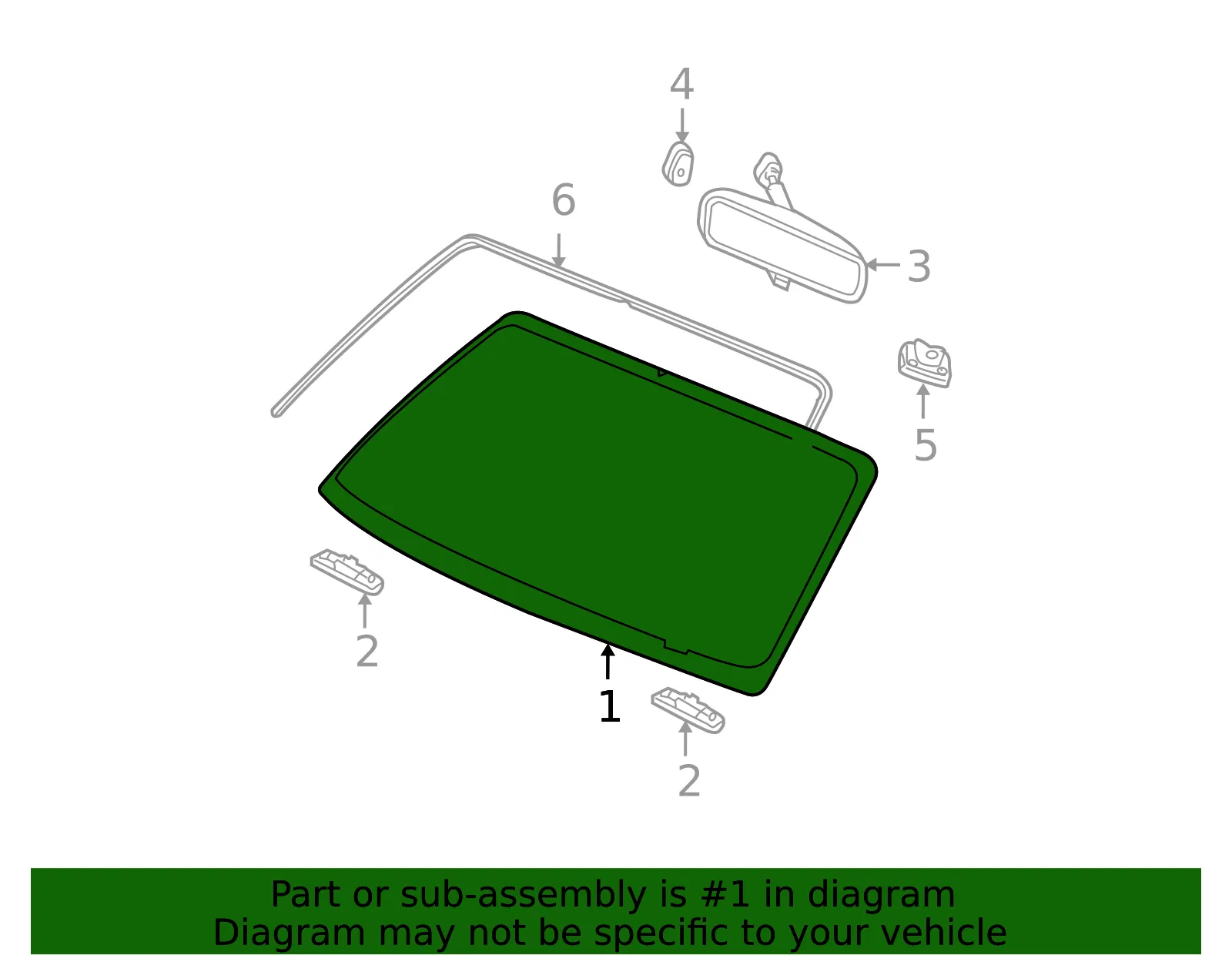Windshield - Ford (7c3z2503100a) - view 4