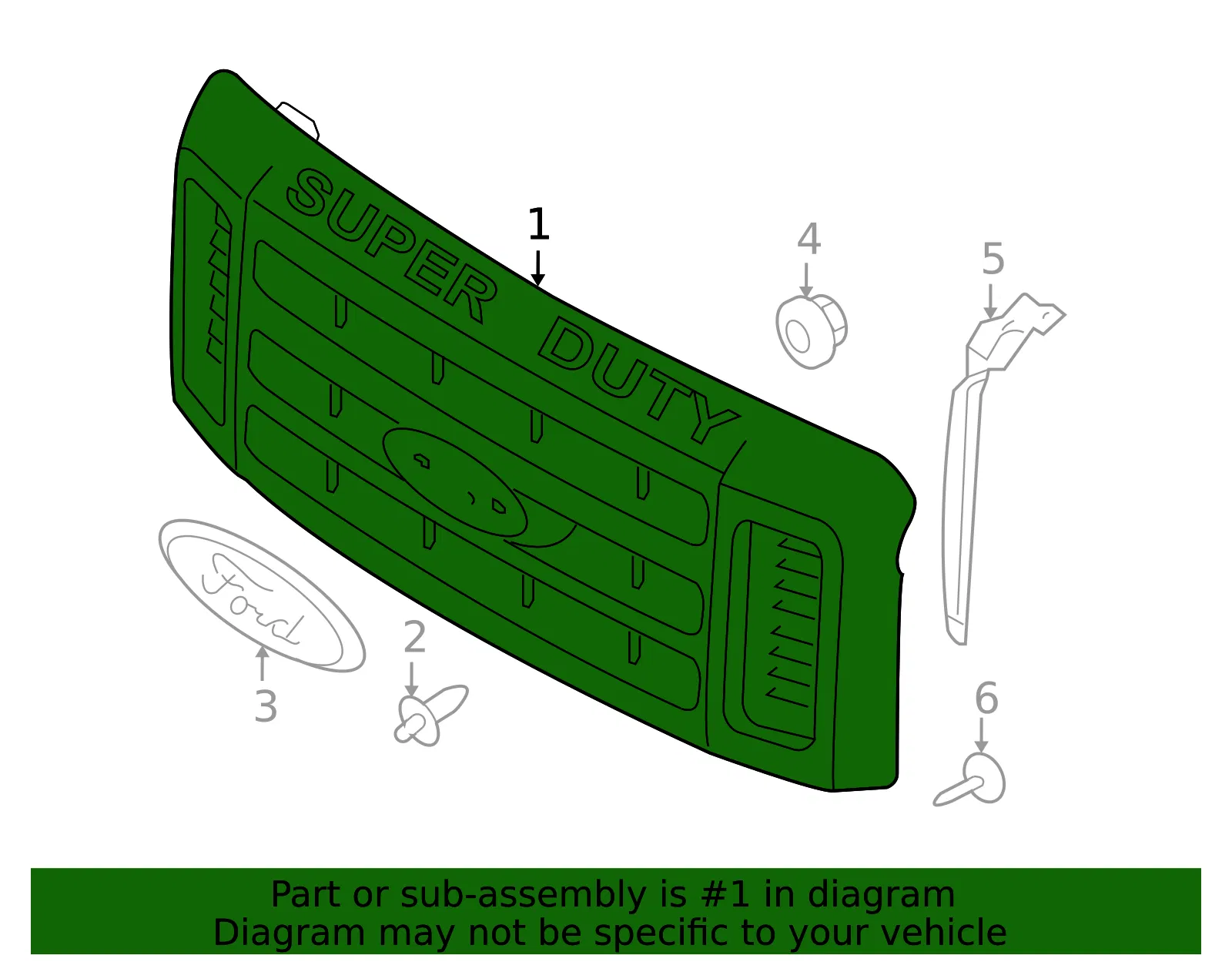 Grille - Ford (7c3z8200ba) - view 4