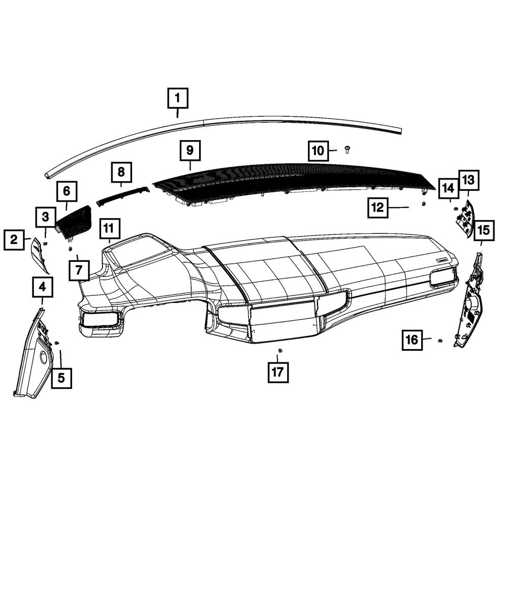 Defroster Grille - Mopar (7cc90tx7aa)