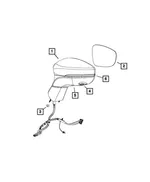Outside Rear-View Mirror, Left - Mopar (7ce25pw2aa) - view 11
