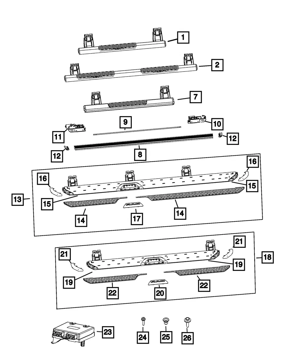 Side Step Applique - Mopar (7cs90ruwaa)