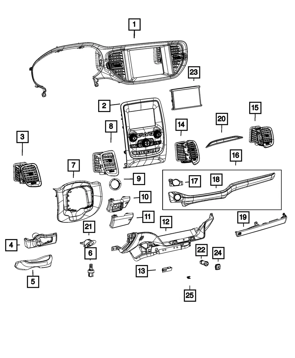 Instrument Panel Applique - Mopar (7eh142dwaa) - view 4