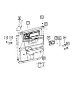 Front Door Trim Panel, Left - Mopar (7en552x7aa) - view 6