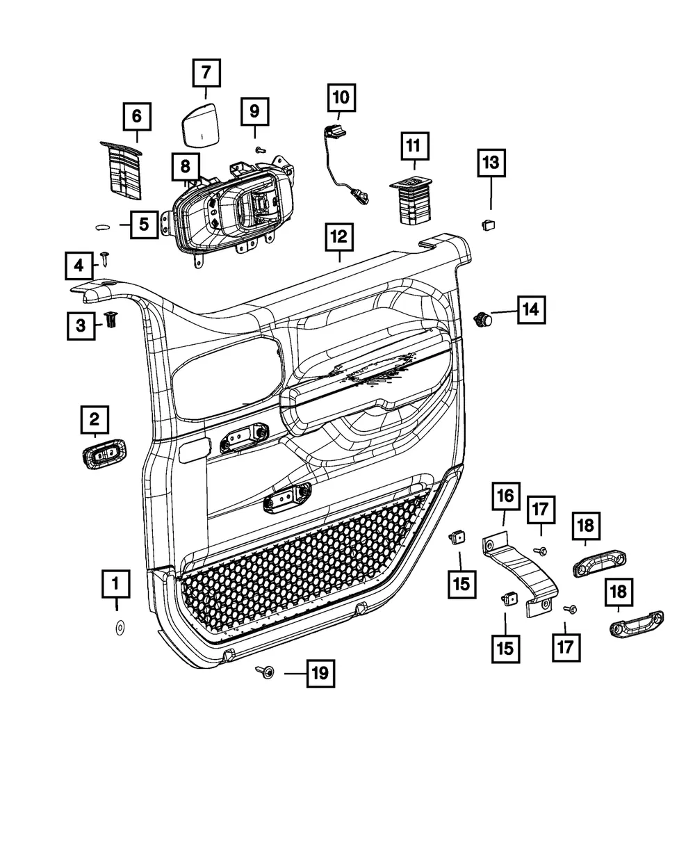 Door Trim Panel Plug, Left - Mopar (7ga21tx7ab) - view 4