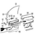 Front Door Trim Panel, Right - Mopar (7hm94tx7aa) - view 10