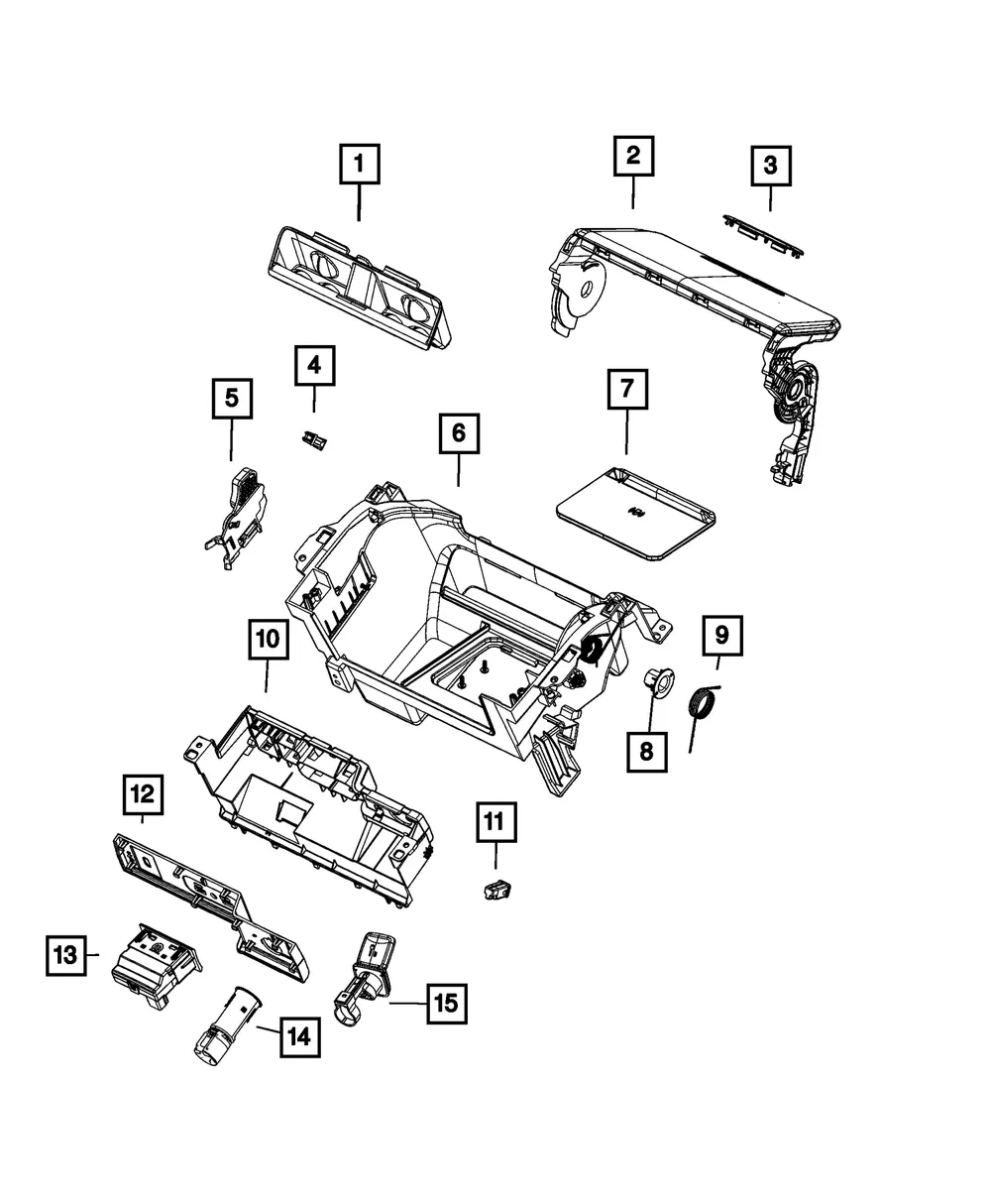 Storage Bin Door - Mopar (7jj38tx7ab)