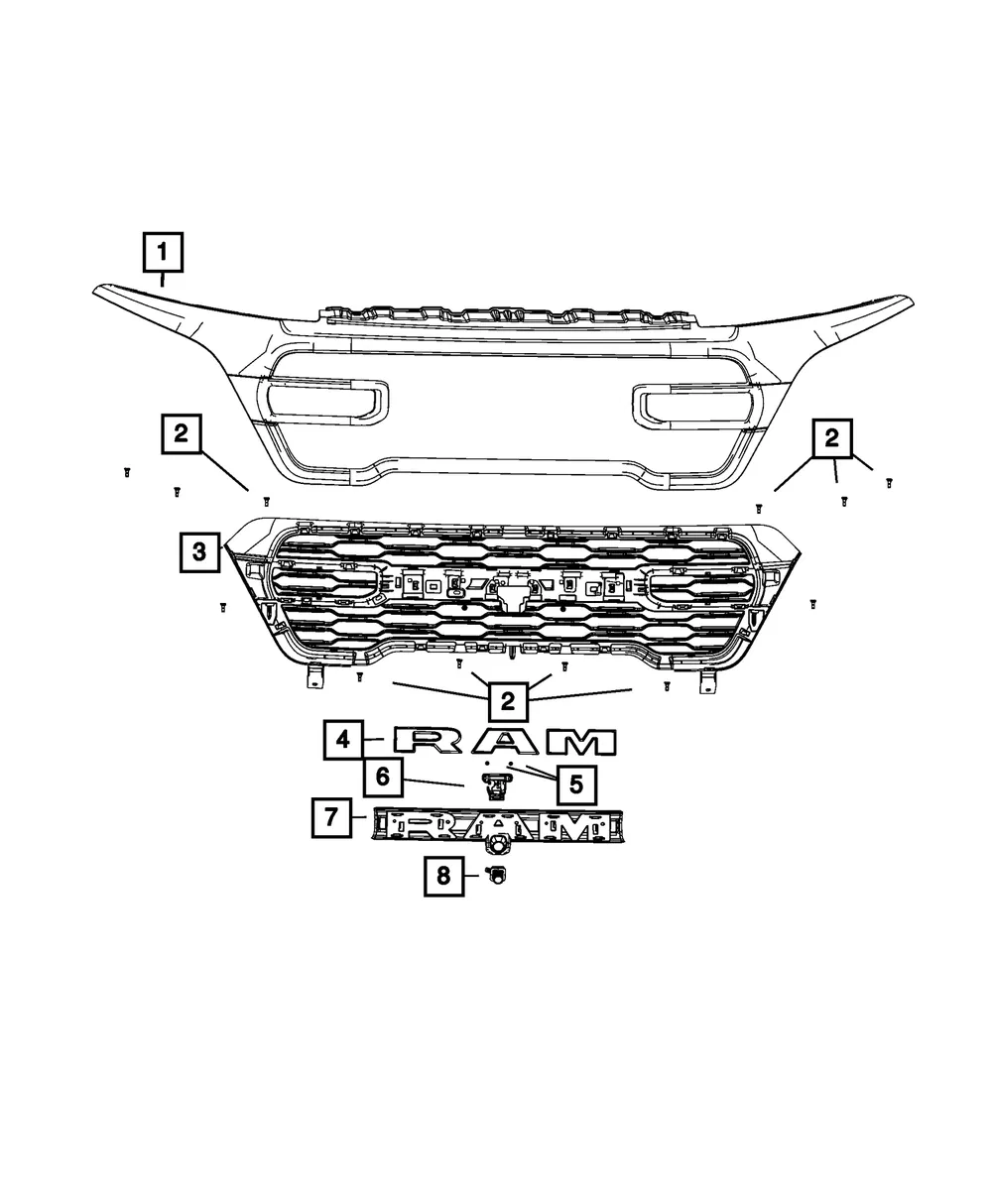 Grille Surround - Mopar (7kf39sz0aa)