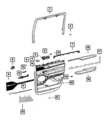Rear Door Trim Panel, Left - Mopar (7lb09sd4aa) - view 9