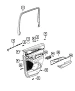 Rear Door Trim Panel, Left - Mopar (7mm35tx7aa) - view 8