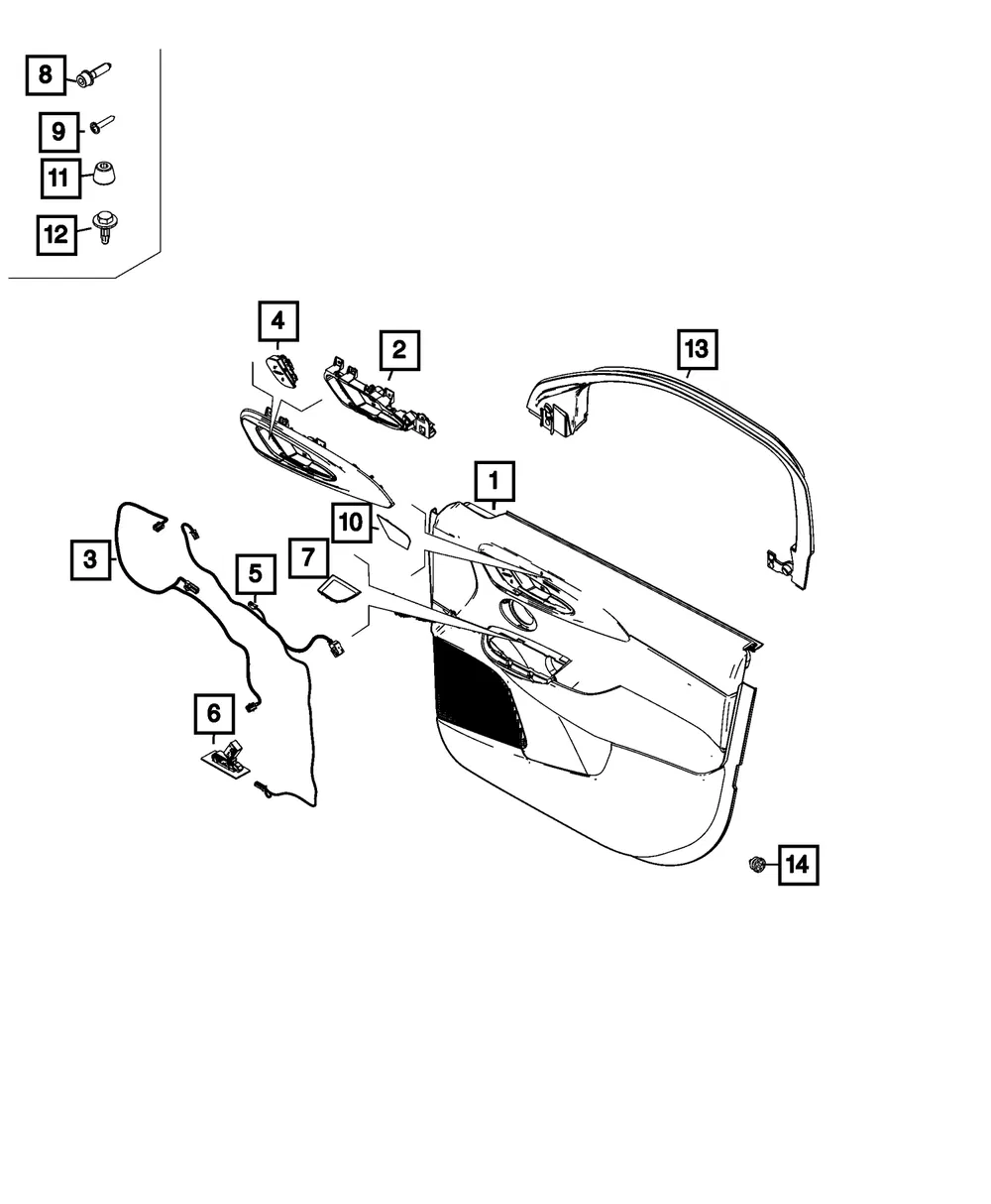 Inside Release Handle, Left - Mopar (7ms55u00aa)