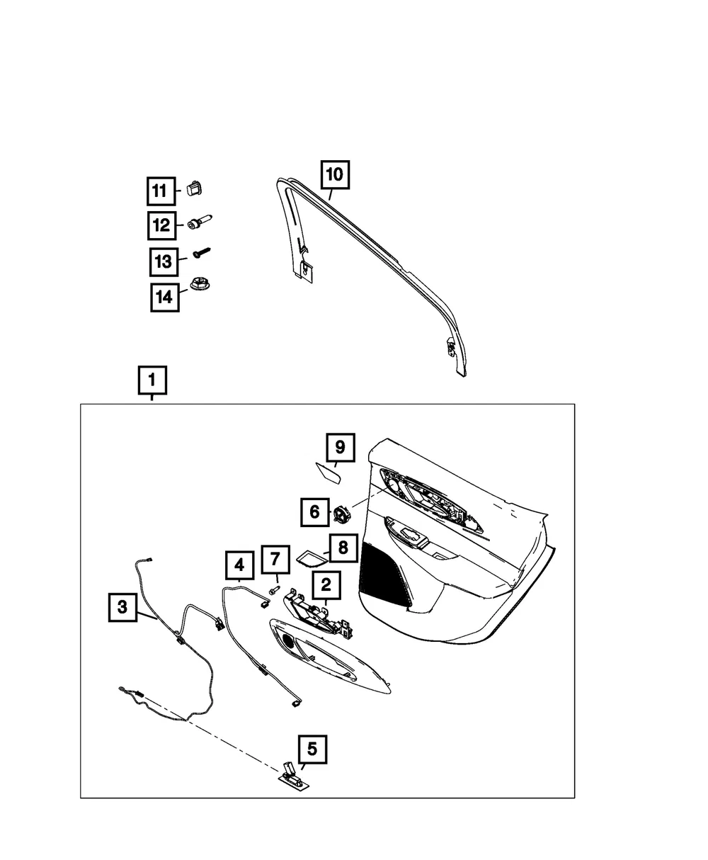 Inside Release Handle, Left - Mopar (7ms58u00aa)