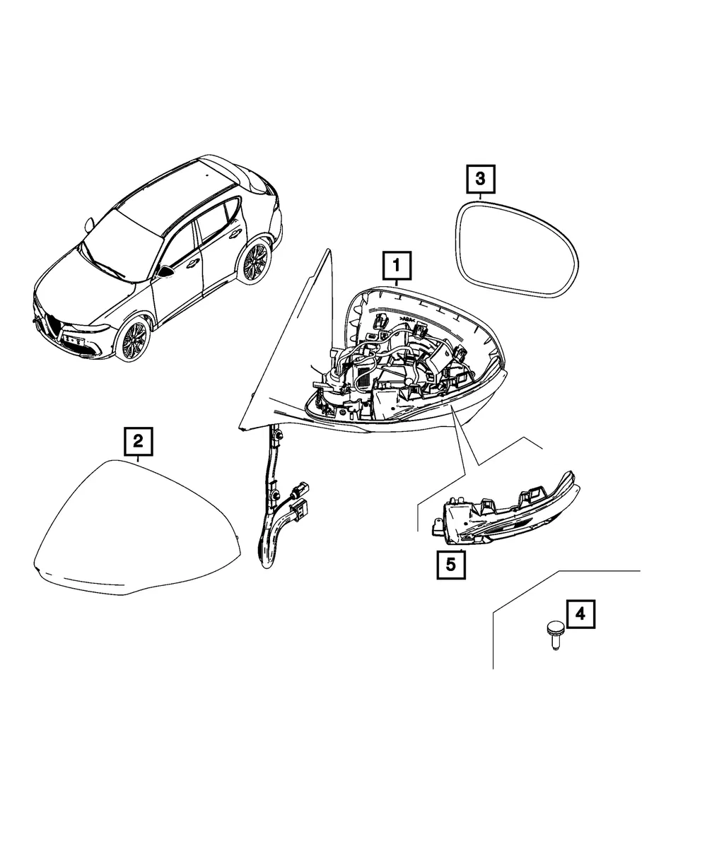 Mirror Cap, Left - Mopar (7ms80tzzaa) - view 3