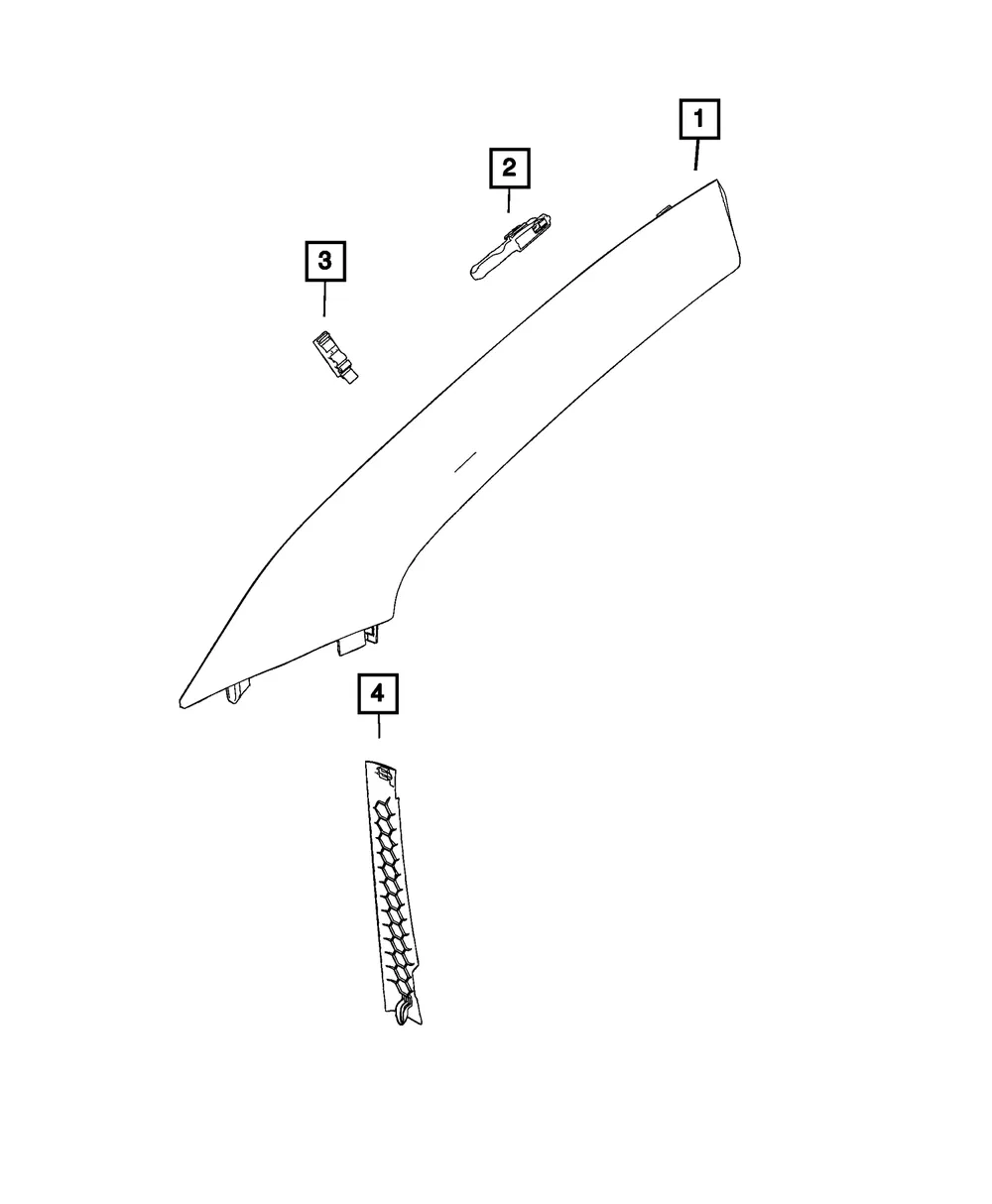 A Pillar Extension, Right - Mopar (7mx50dx9aa)