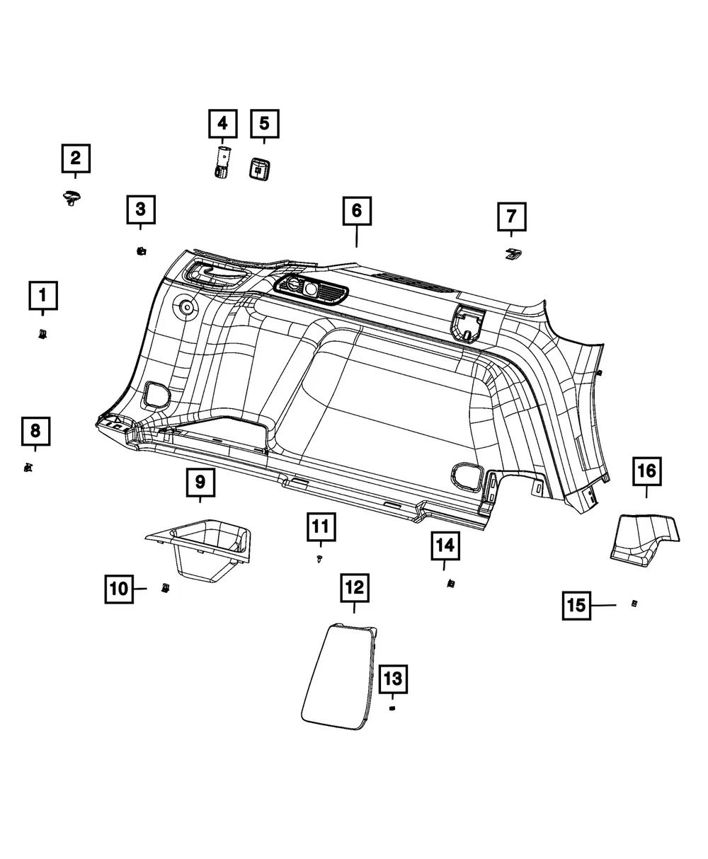 Quarter Trim Panel - Mopar (7rp27tx7aa) - view 7