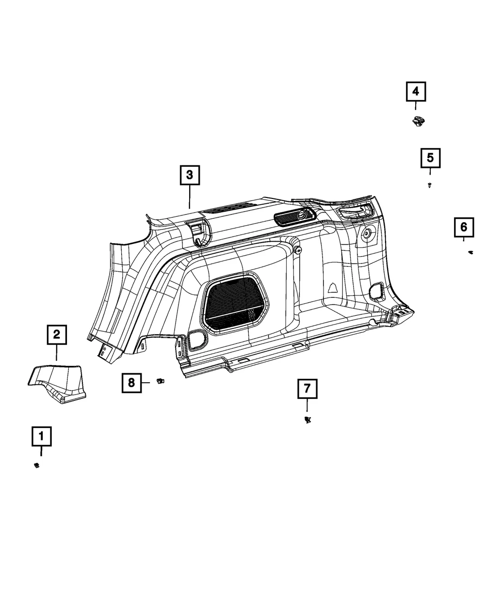 Quarter Trim Panel - Mopar (7rp35tx7aa) - view 6