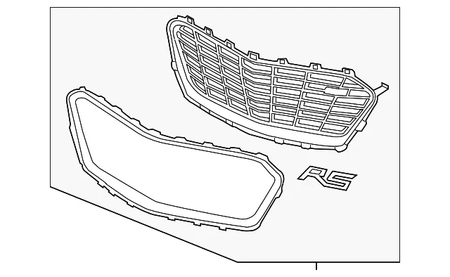 Front Grille - GM (84009674) - view 3
