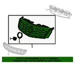 Front Upper Grille - GM (84009770) - view 8
