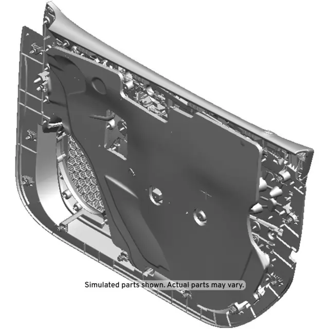 Medium Titanium Front Driver Side Door Trim - GM (84013111) - view 2