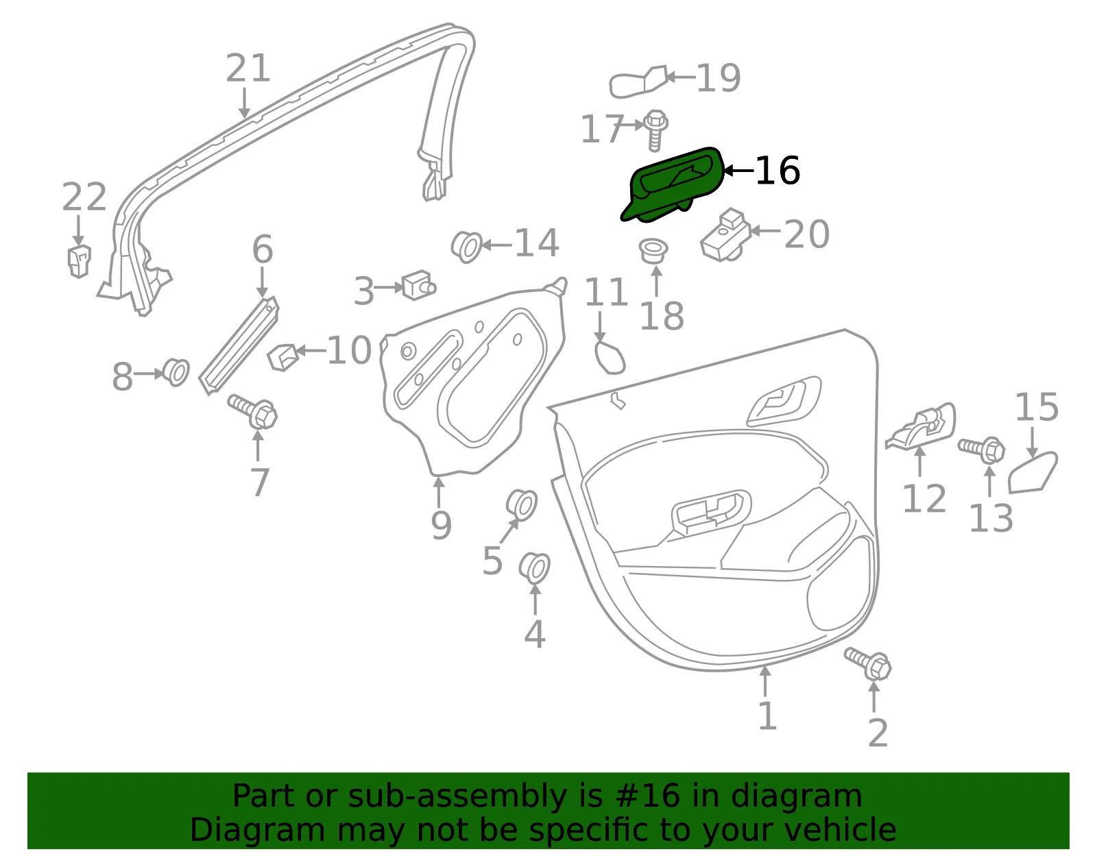 Pull Handle - Driver's Side (LH) - GM (84036877) - view 4