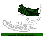 Front Upper Grille - GM (84047465) - view 12