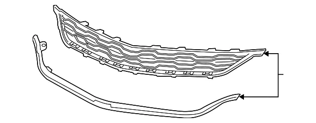 Front Upper Grille - GM (84061034) - view 4