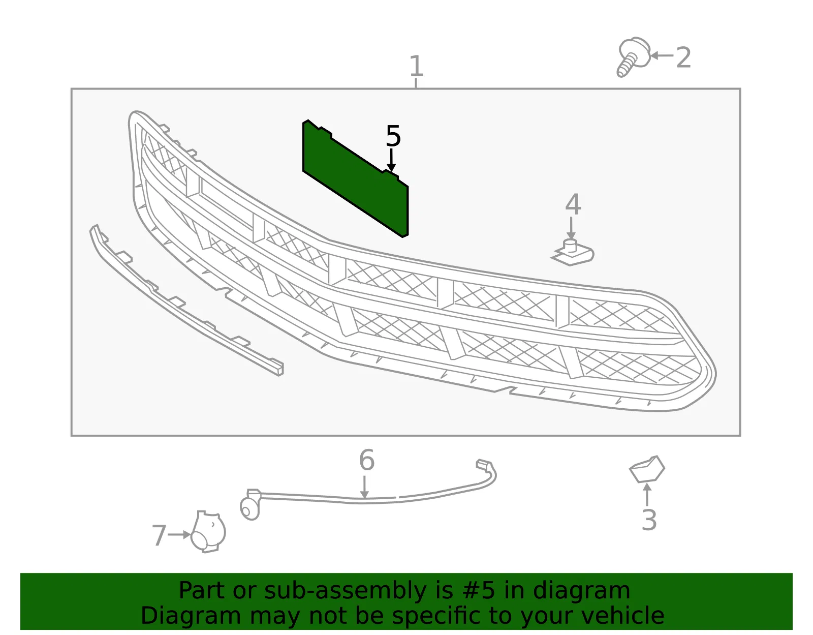 Front Grille Insert - GM (84064154) - view 5