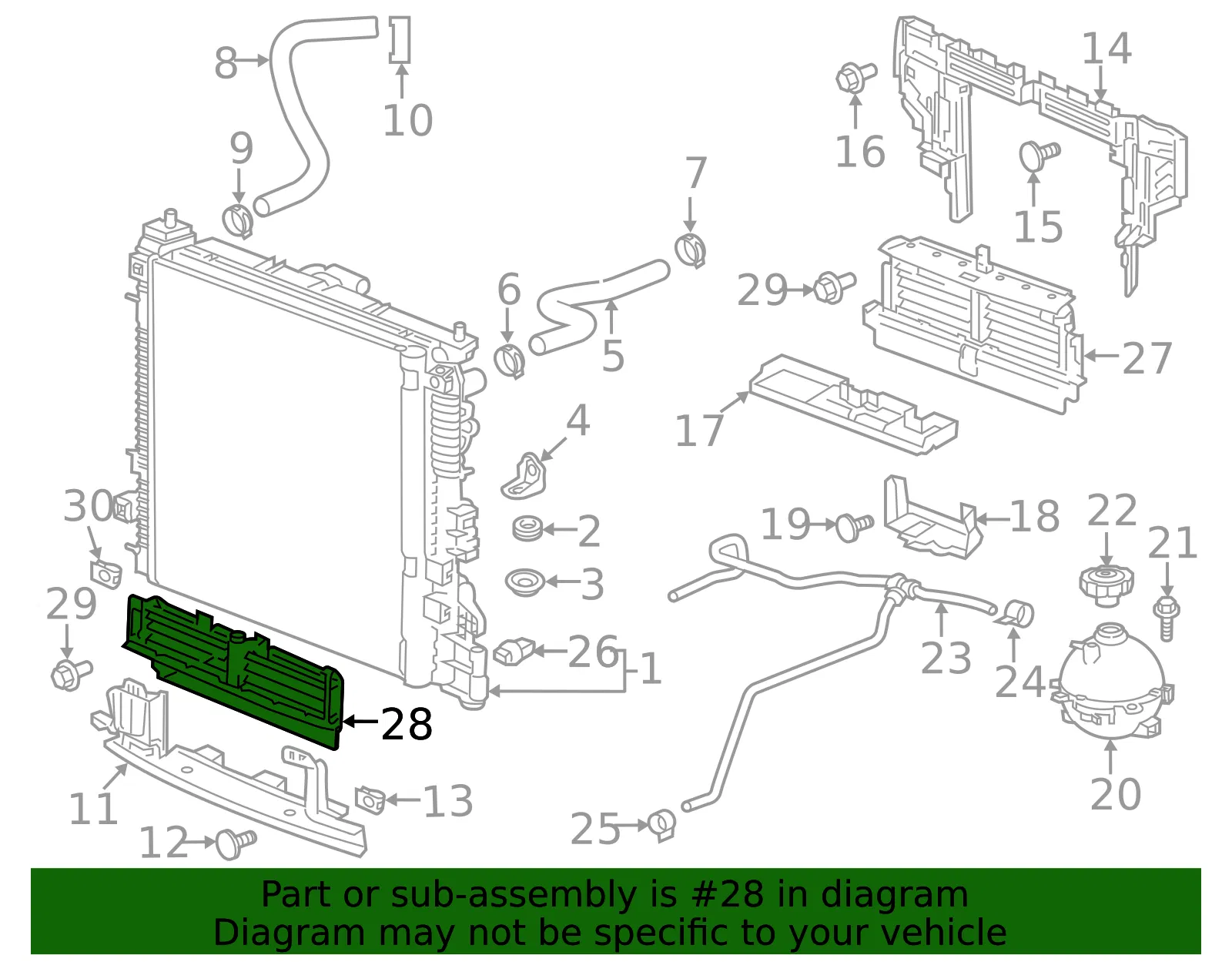 Front Bumper Shutter - GM (84066561) - view 4