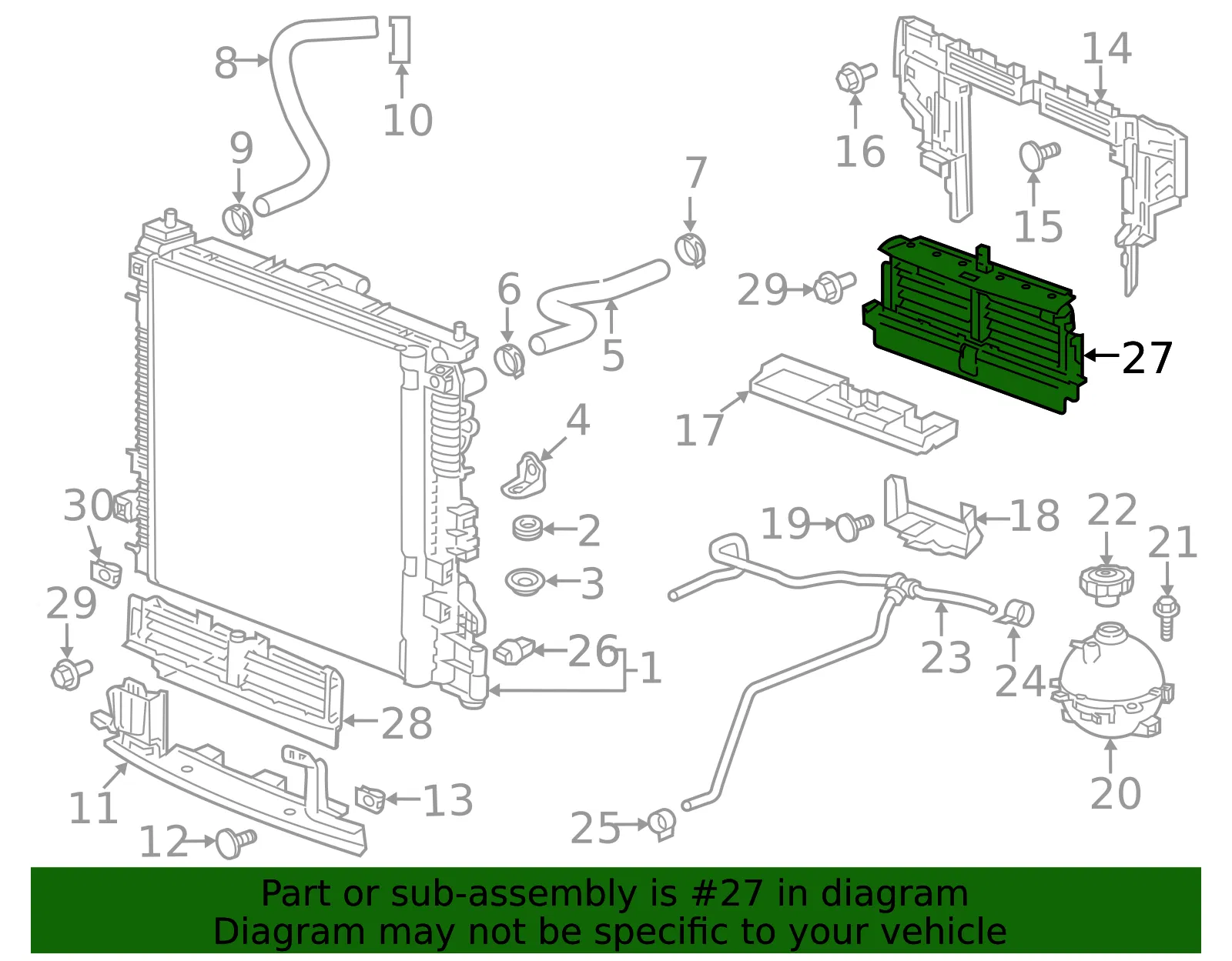 Front Bumper Shutter - GM (84066562) - view 3