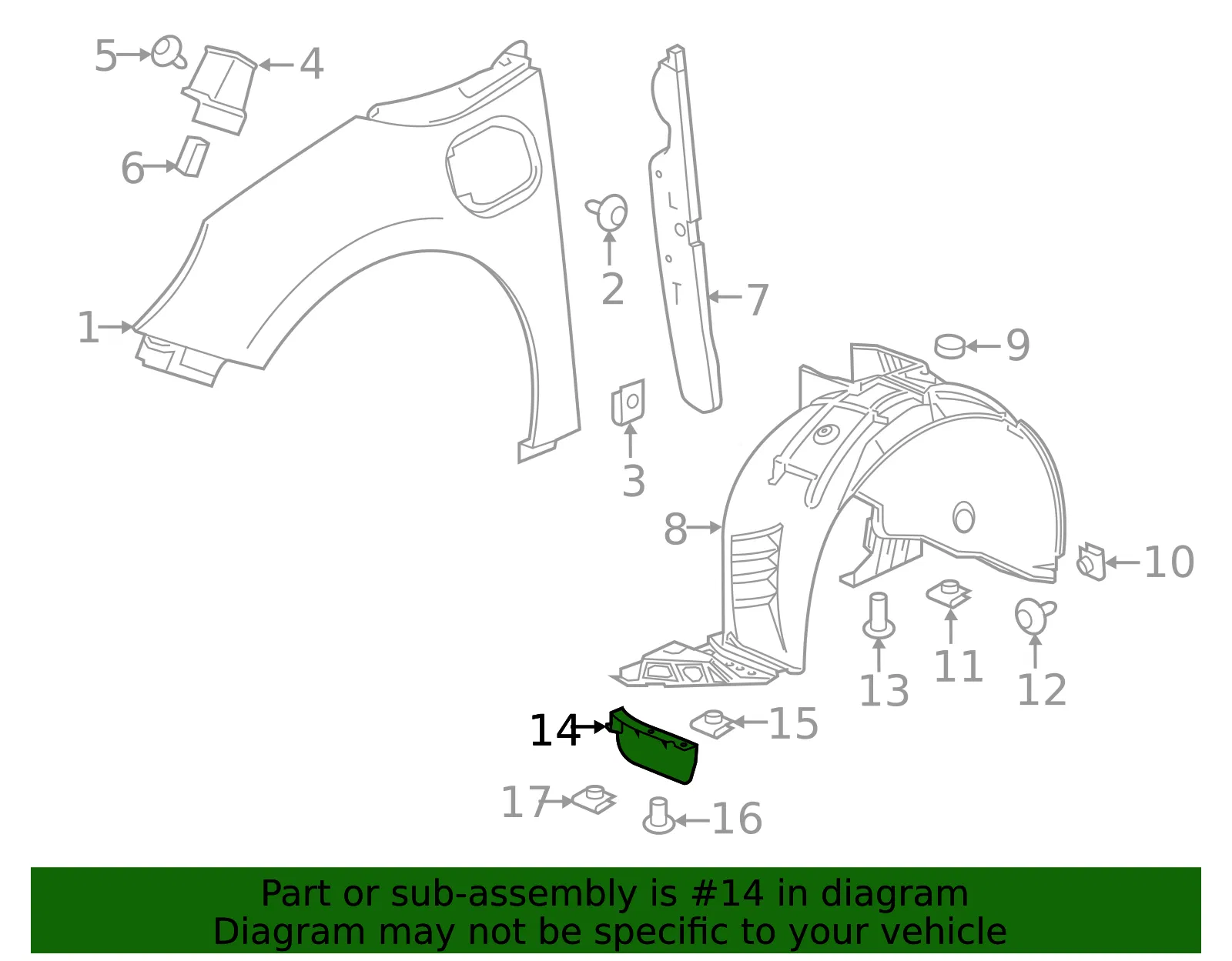 Front Deflector - Driver's Side (LH) - GM (84075111) - view 4