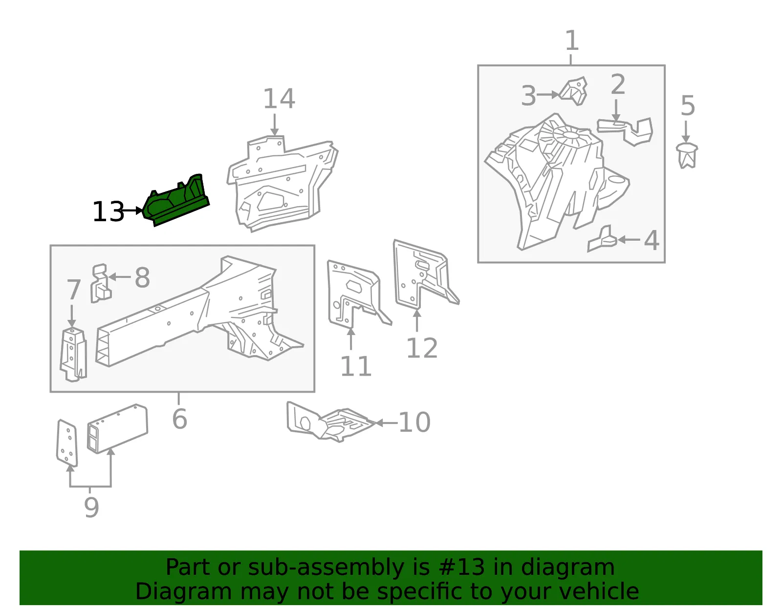 Fender Apron Bracket - GM (84088954) - view 3