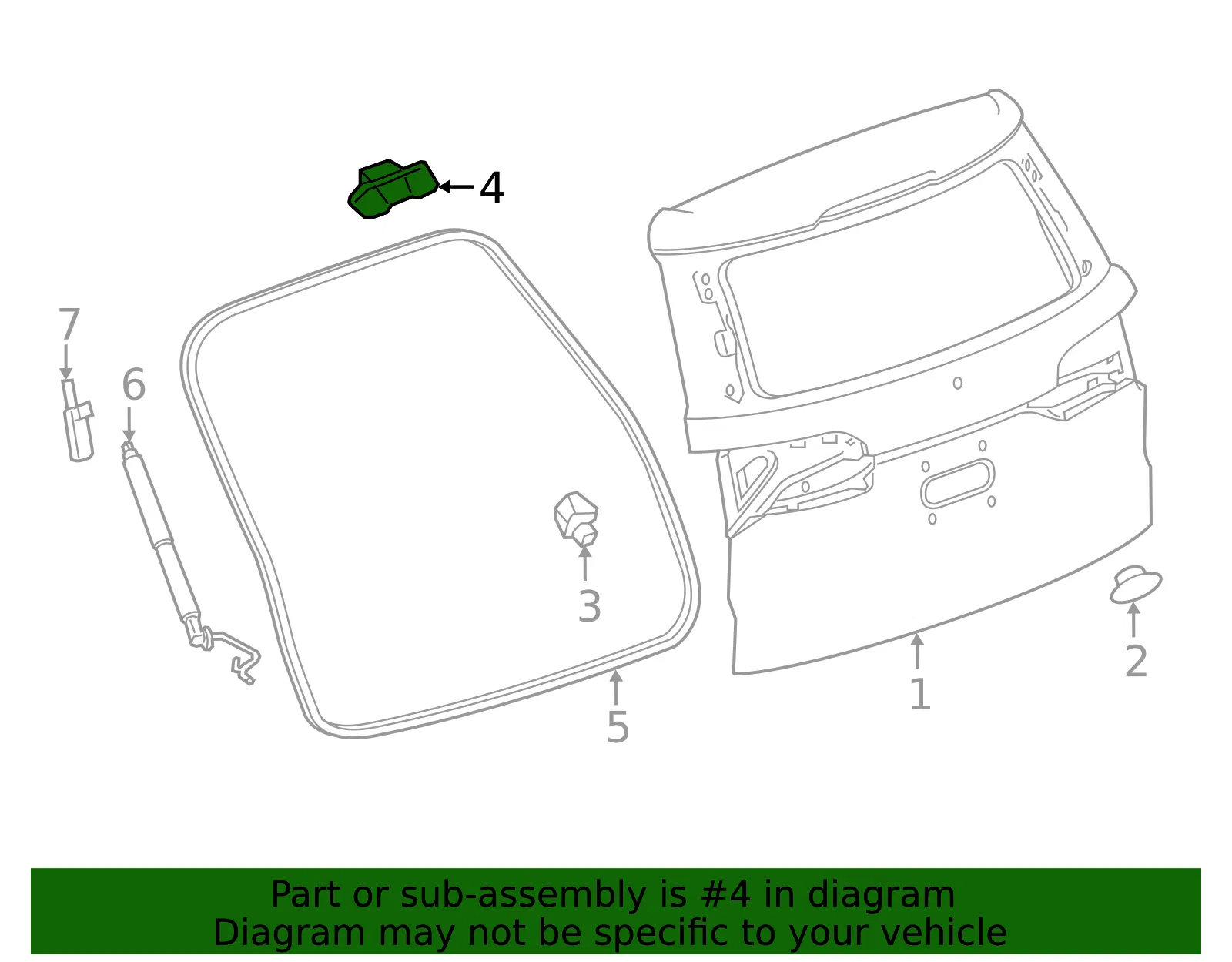 Hinge - Driver's Side (LH) - GM (84102005) - view 4