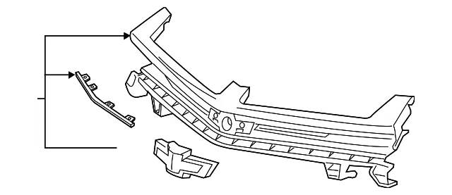 Front Upper Grille - GM (84140575) - view 3