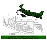 Front Upper Grille - GM (84140577) - view 12