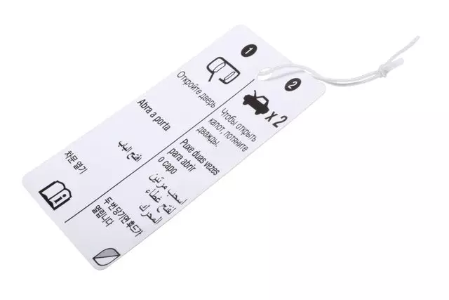 Hood Secondary Latch Release Lever Locator Label - GM (84160386)