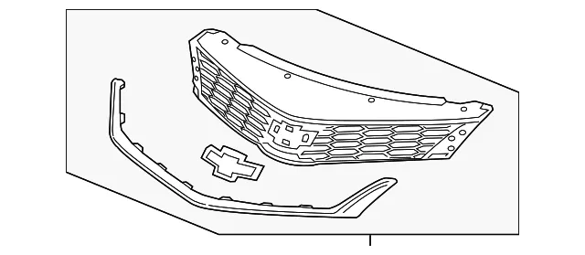 Front Upper Grille - GM (84189613) - view 2