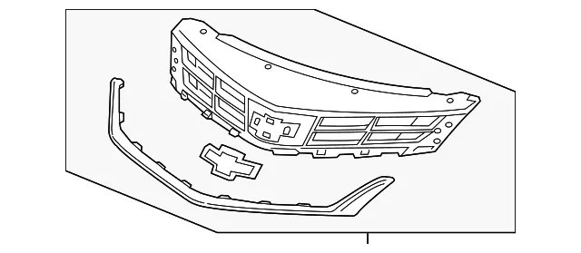 Front Upper Grille - GM (84189624) - view 4