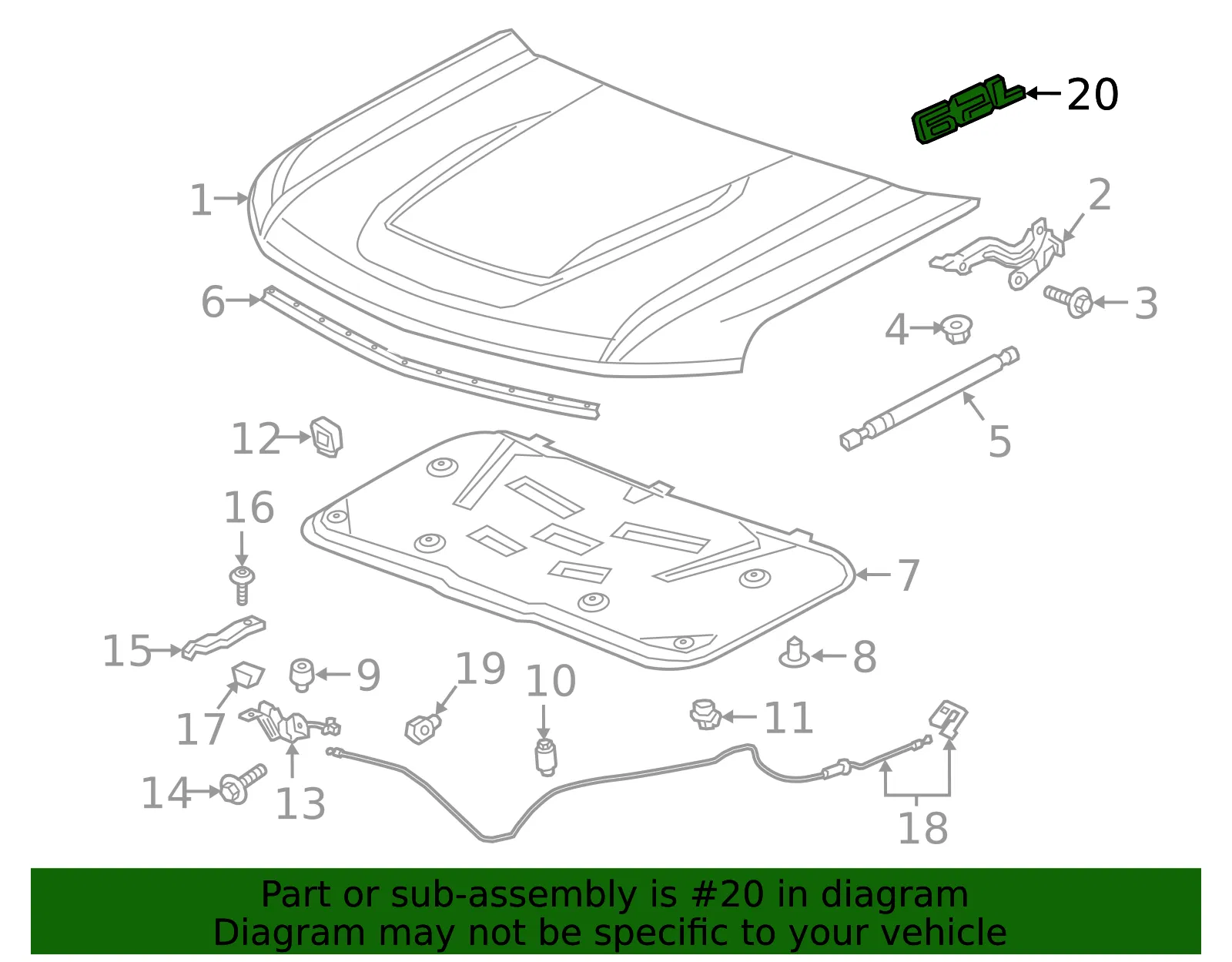 Nameplate - GM (84192174) - view 5