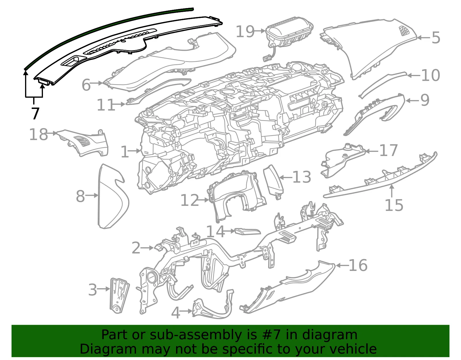 Defroster Grille - GM (84199724) - view 3