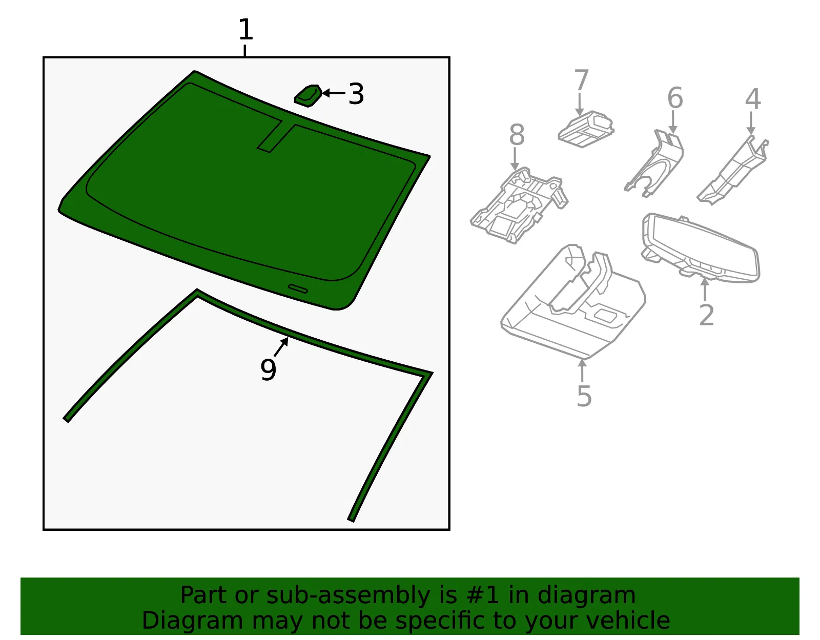 Windshield - GM (84209828) - view 4