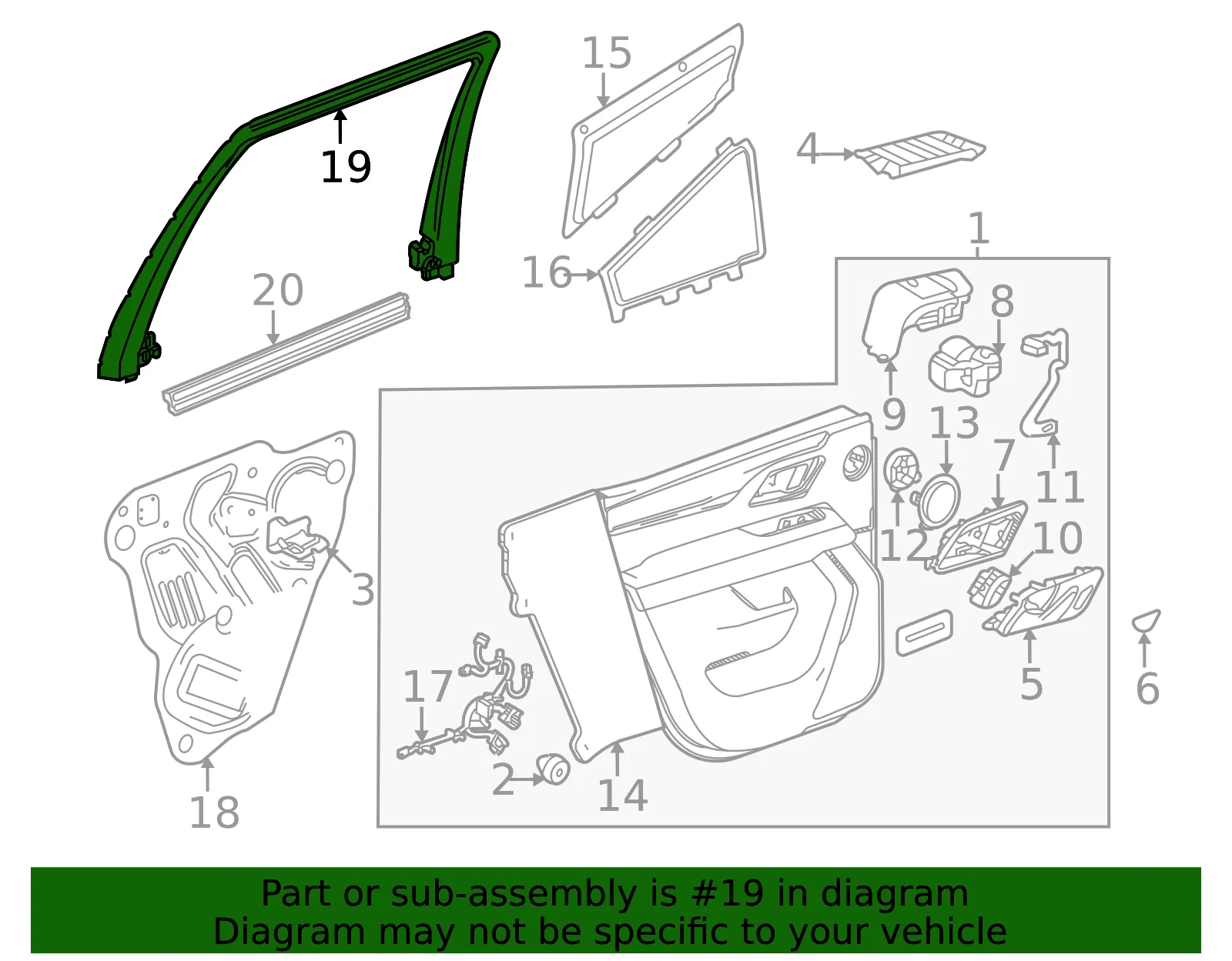 Window Molding - GM (84225776) - view 3
