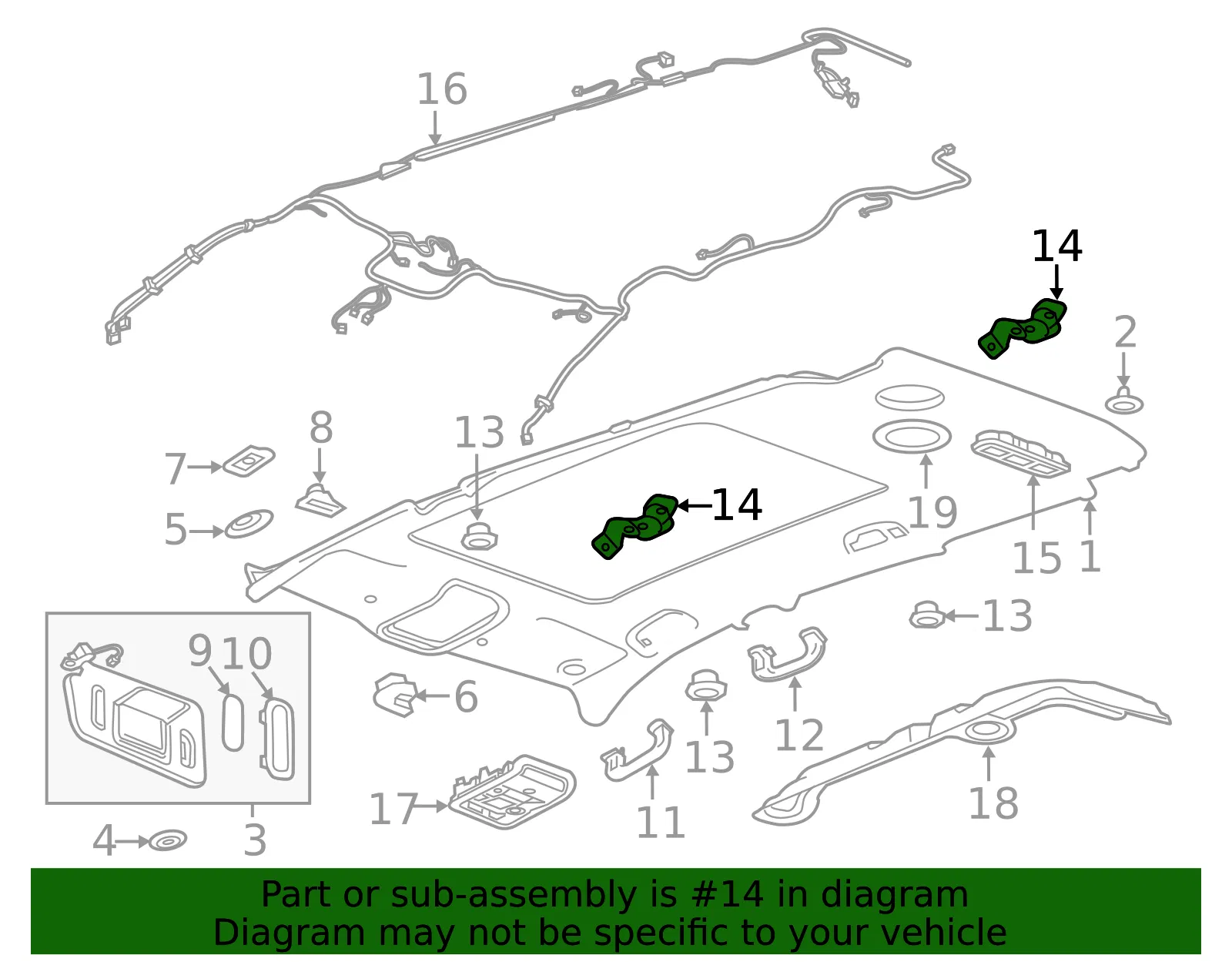 Grip Handle Bracket - GM (84227901) - view 3