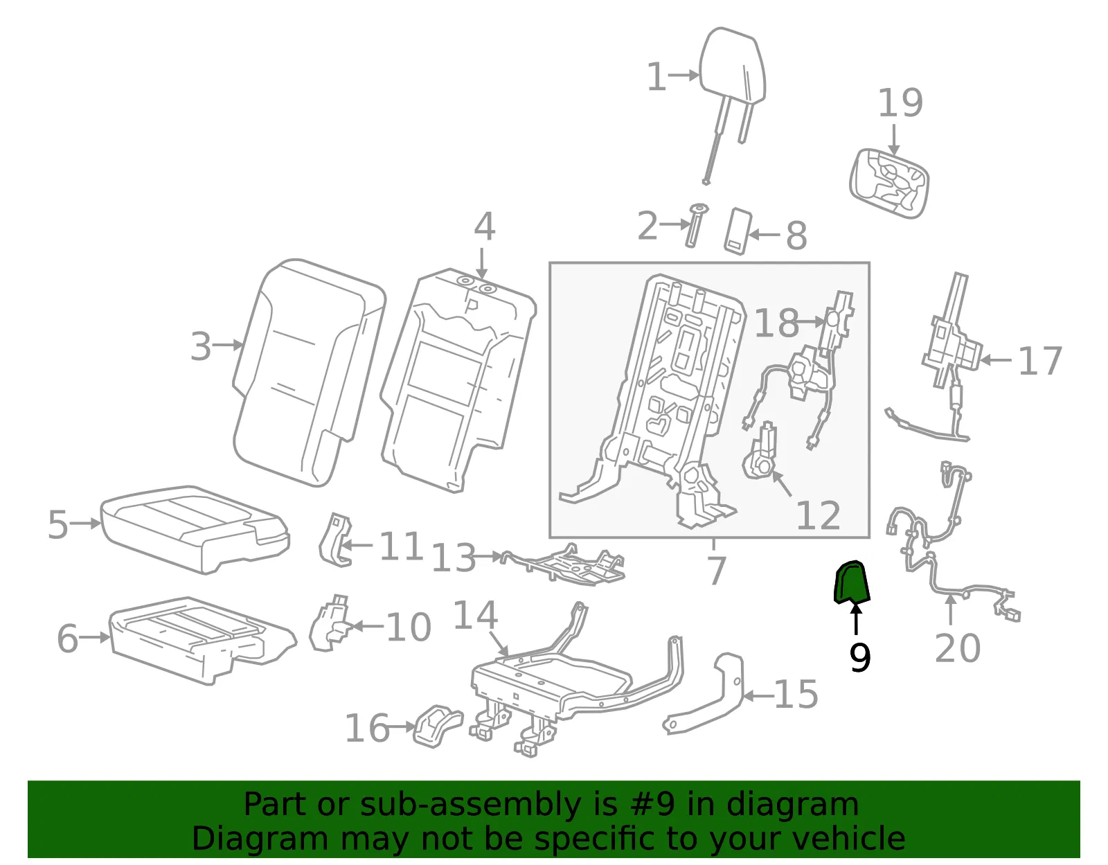 Hinge Cover - GM (84228318) - view 3