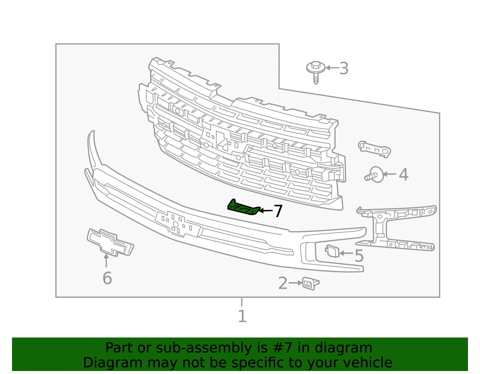 Front Grille Insert - GM (84233612) - view 4