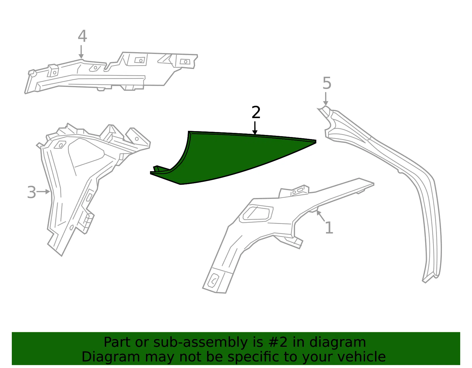Interior Quarter Panel Trim Panel - GM (84235442) - view 3