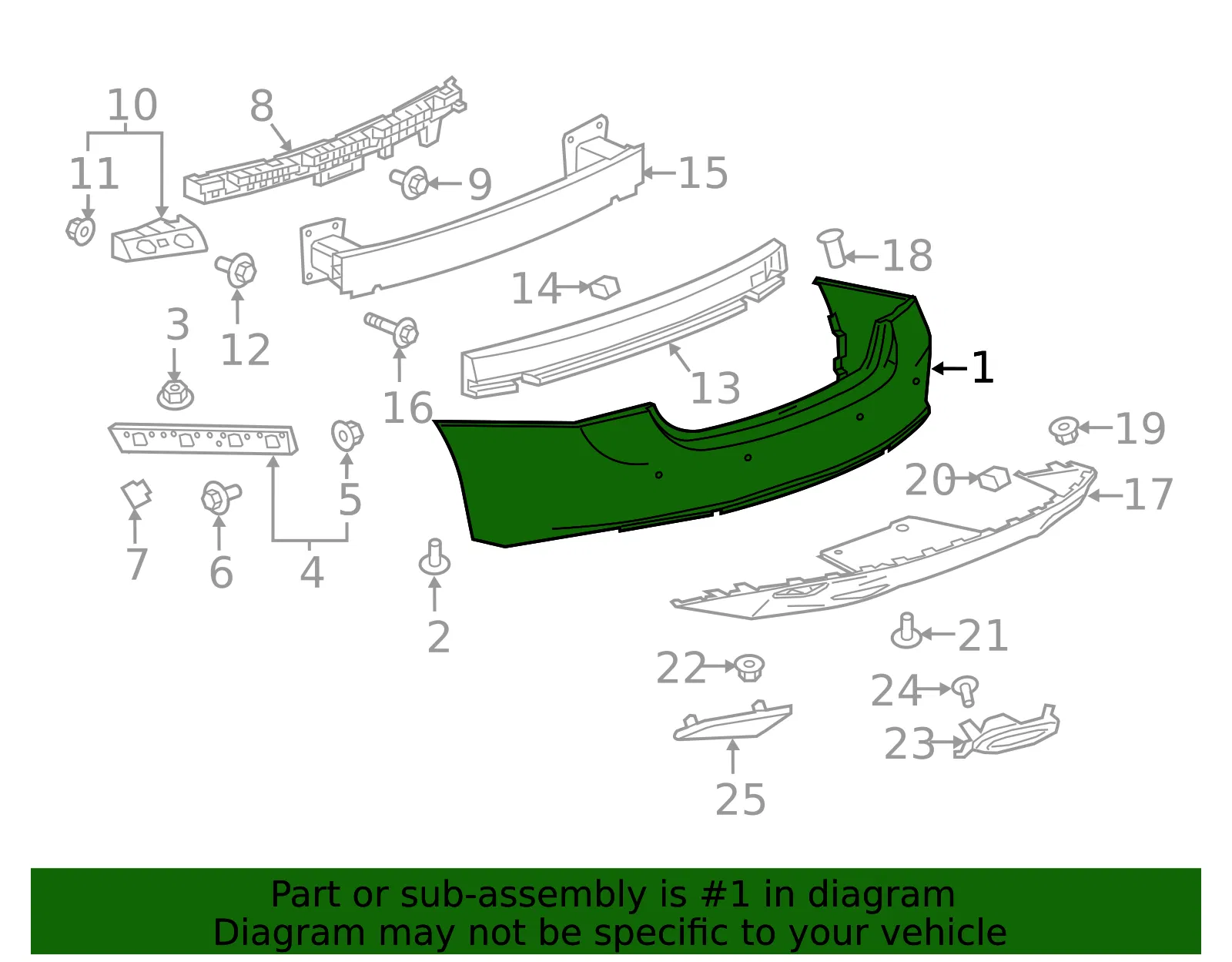 Bumper Cover - GM (84276885) - view 4