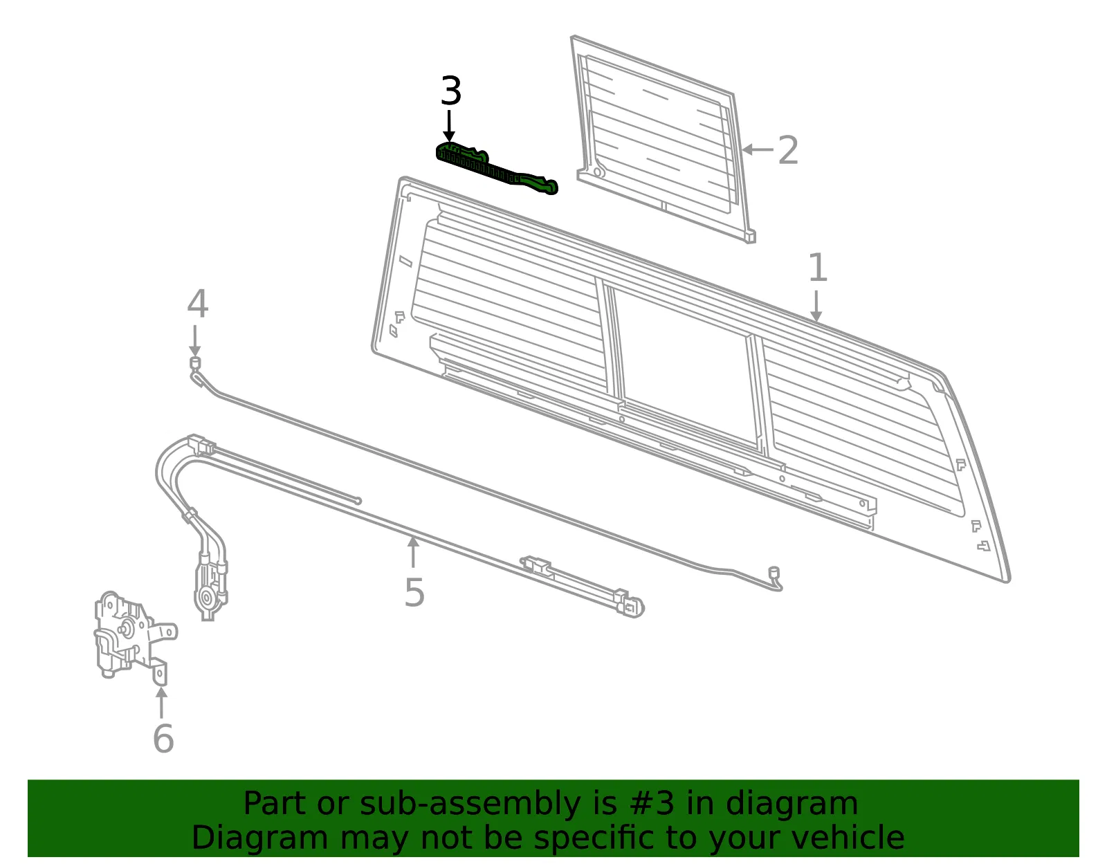 Window Regulator Guide - GM (84312126) - view 4