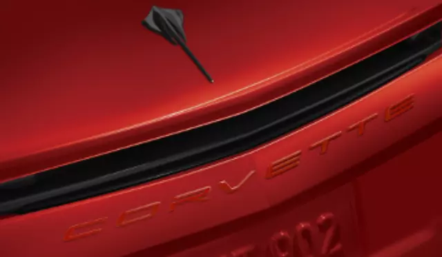 Corvette Script Rear Emblem - Torch Red - GM (84313983)