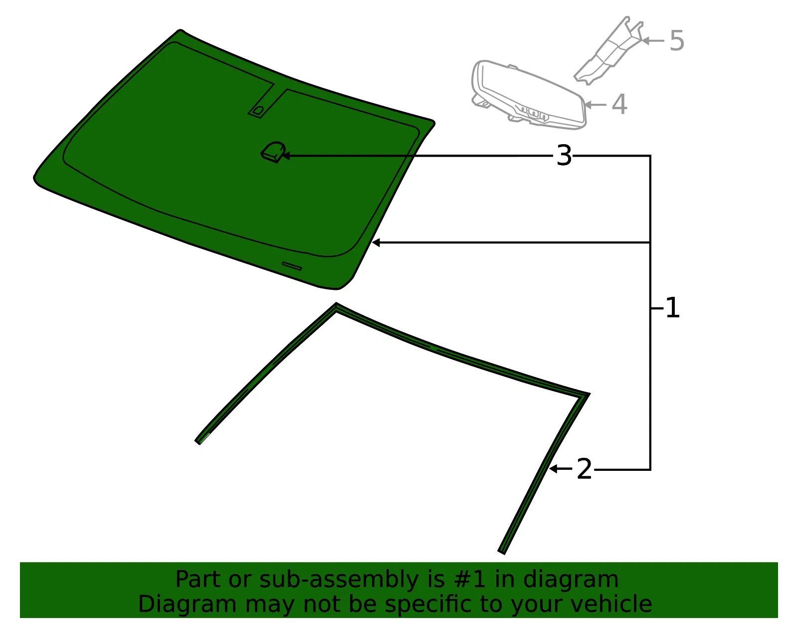 Windshield - GM (84352104) - view 3