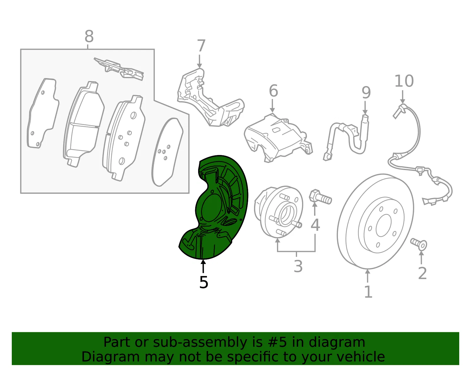 Splash Shield - Driver's Side (LH) - GM (84363064) - view 4