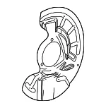 Splash Shield - Driver's Side (LH) - GM (84363064) - view 7